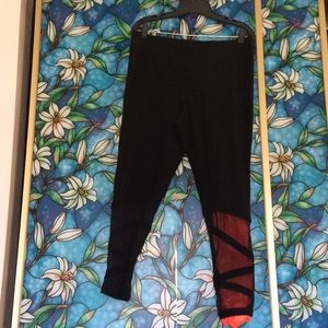 Mesh bottom leggings